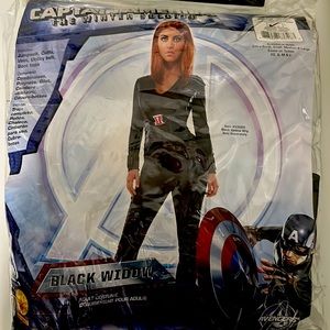 Halloween Black Widow Halloween Costume with red wig